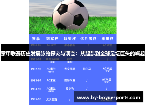 意甲联赛历史发展脉络探究与演变：从起步到全球足坛巨头的崛起